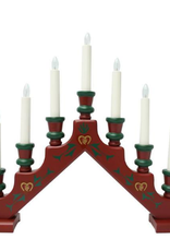 STAR TRADING RED SARA PAINTED CANDELABRA