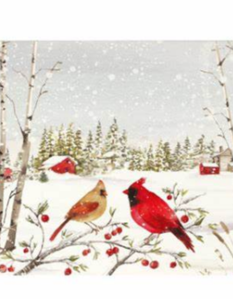 CARDINALS IN WINTER DELUXE BOXED CARDS