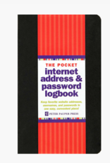 Internet Address & Password Logbook Black