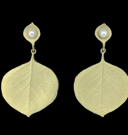 EUCALYPTUS ROUND LEAF POST EARRINGS