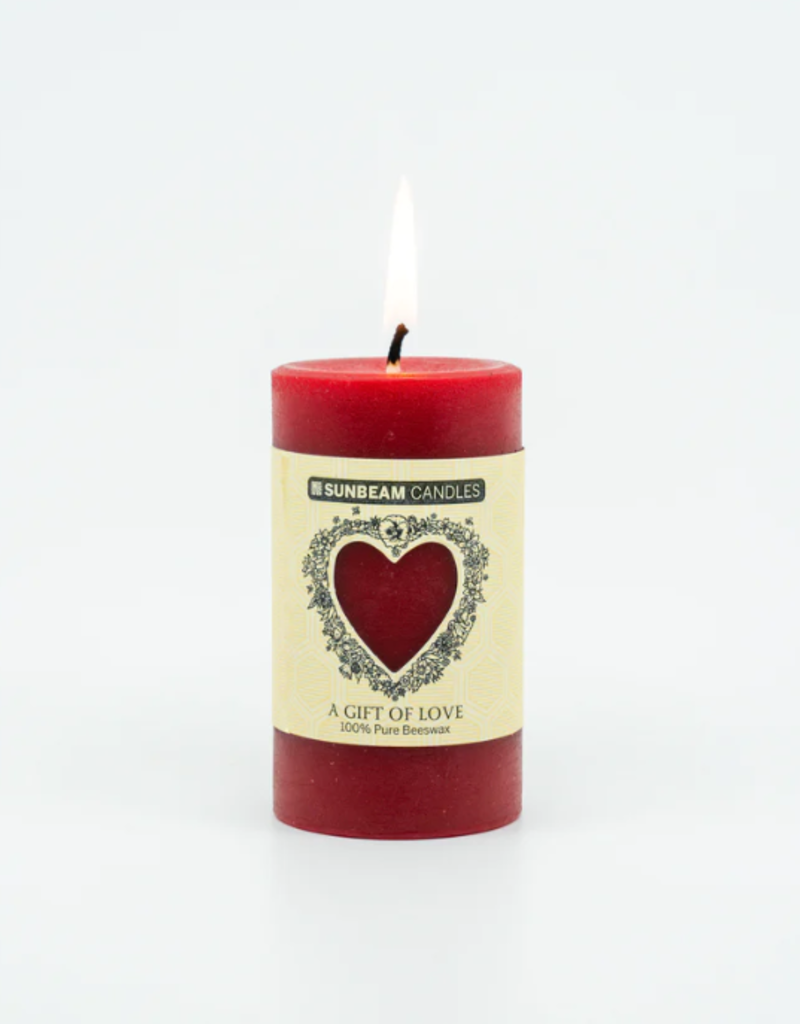 SUNBEAM CANDLE BEESWAX LOVE PILLAR