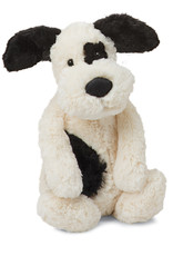 JELLYCAT BASHFUL BLACK AND CREAM PUPPY MEDIUM