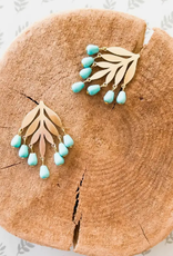 NEST PRETTY THINGS TURQUOISE CHANDELIER STUDS