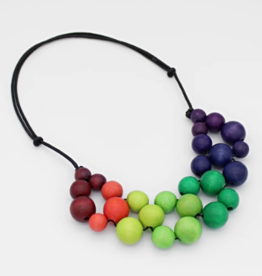 MULTI COLOR OMBRE BEADED NECKLACE