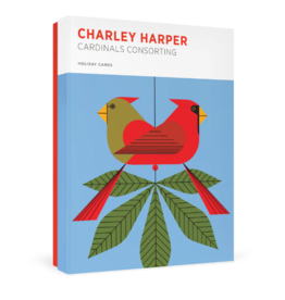 CHARLEY HARPER CARDINALS CONSORTING XMAS CARDS