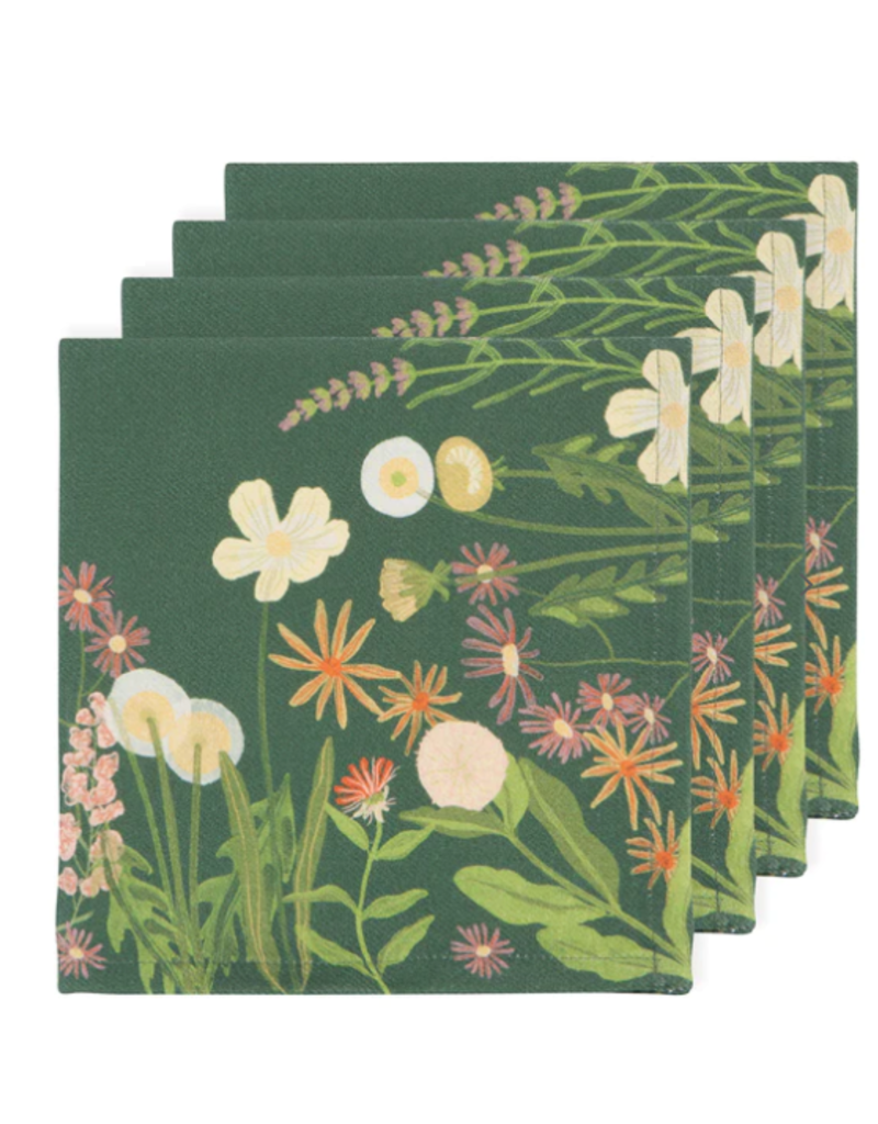 BEES  AND BLOSSOMS NAPKIN SET 4