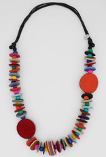 LEATHER DISC PALOMA NECKLACE