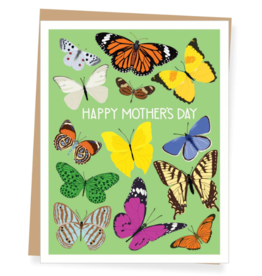 APARTMENT 2 CARDS GREEN BUTTERFLIES MOTHER'S DAY CC