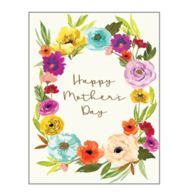 HAPPY MOTHERS DAY WREATH CARD