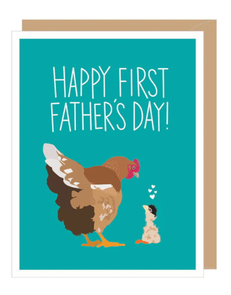 APARTMENT 2 CARDS ROOSTER + CHICK FIRST FATHER'S DAY CC