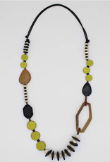 WOOD BEAD GABBY NECKLACE