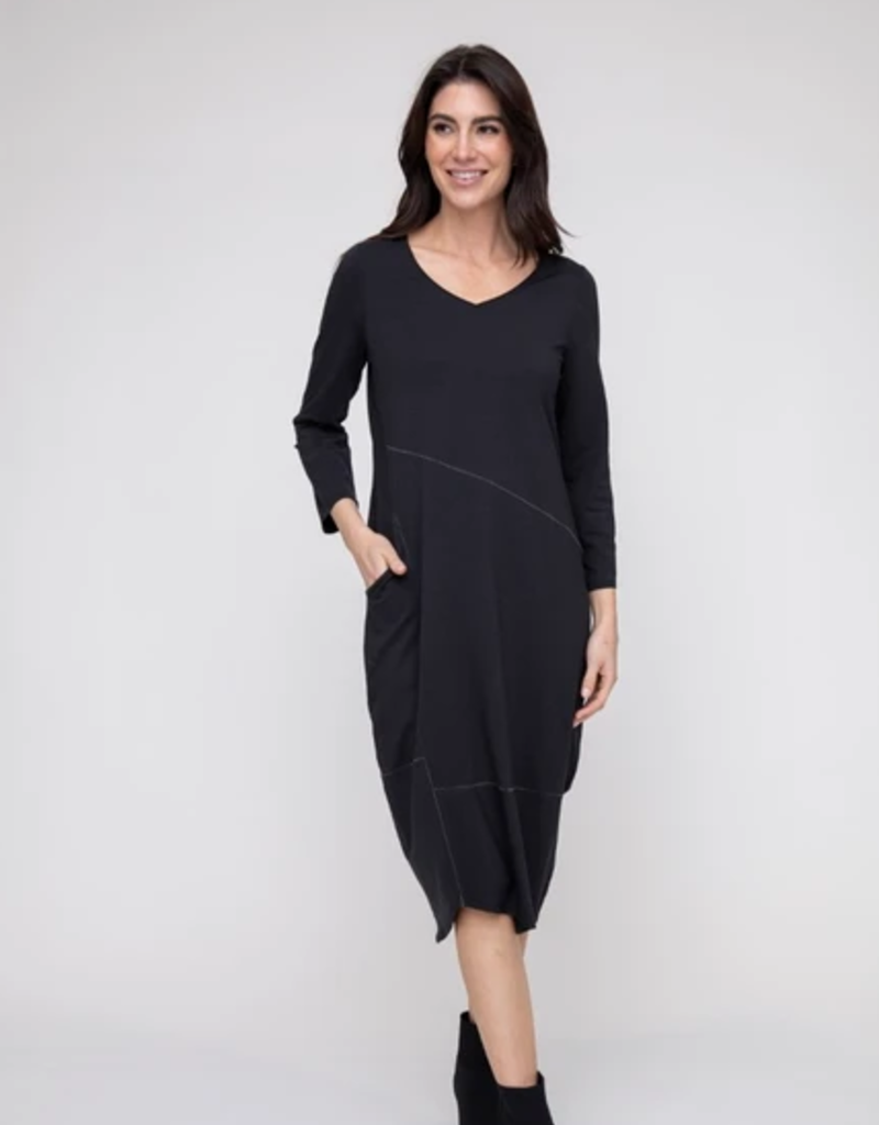 ESSENTIAL SEAMED DRESS