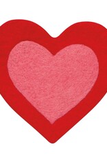 HEART FELTED WOOL TRIVET