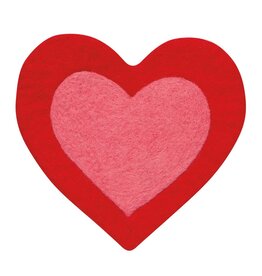 HEART FELTED WOOL TRIVET