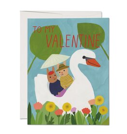 SWAN LAKE VALENTINE'S DAY CARD
