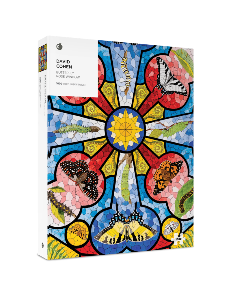 DAVID COHEN BUTTERFLY ROSE WINDOW 1000 PUZZLE