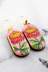 PINK CHRYTSANTHEMUM FLOWER EARRINGS