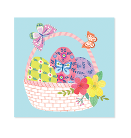 BASKET OF EASTER EGGS POP UP CARD