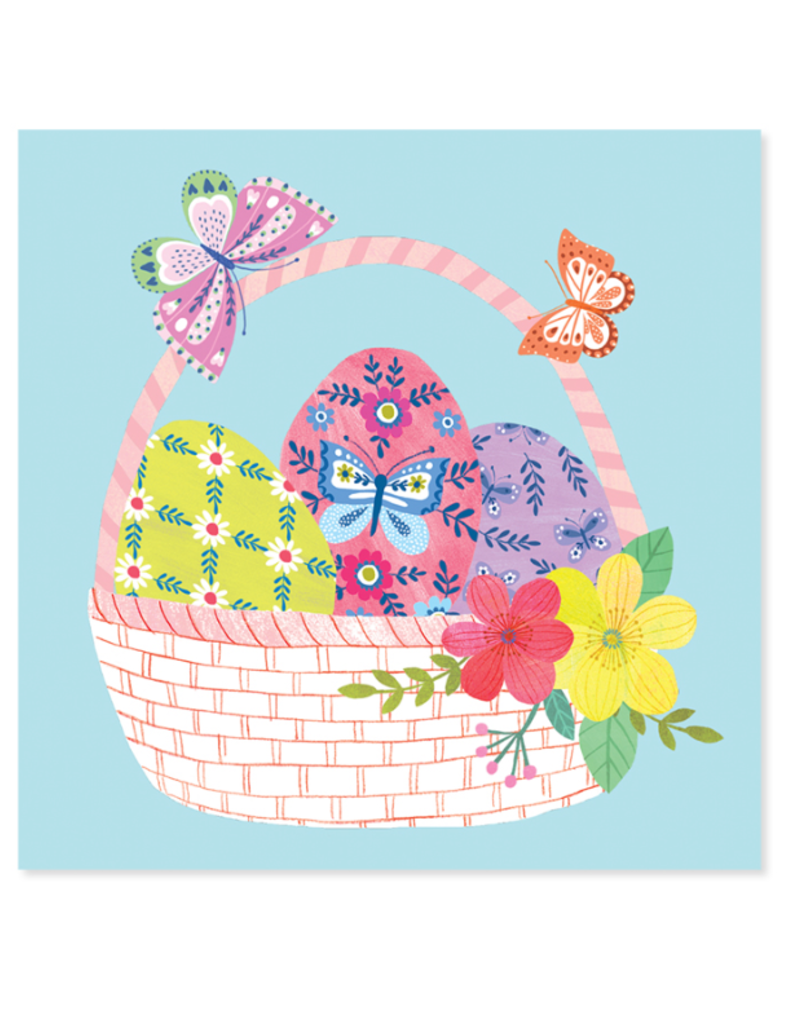 BASKET OF EASTER EGGS POP UP CARD