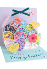 BASKET OF EASTER EGGS POP UP CARD