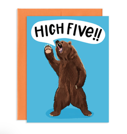 GREY STREET PAPER BEAR HIGH FIVE CONGRATS CC