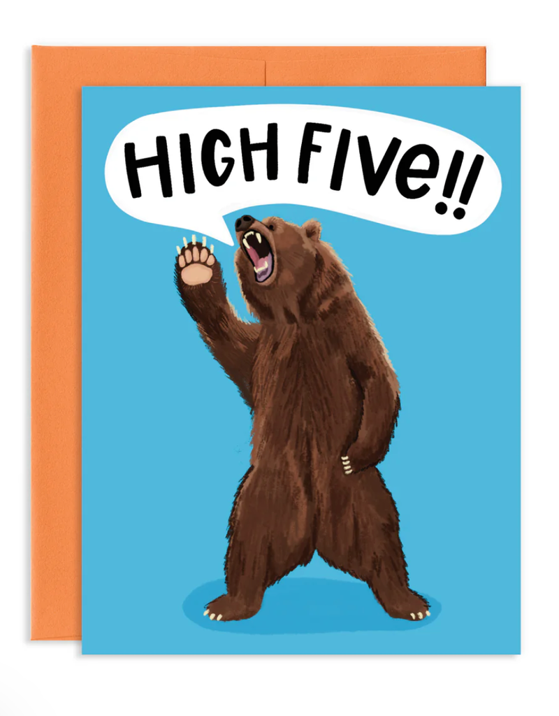 GREY STREET PAPER BEAR HIGH FIVE CONGRATS CC