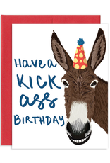 GREY STREET PAPER KICK ASS DONKEY BIRTHDAY CC