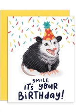 GREY STREET PAPER SMILE! BIRTHDAY OPPOSSUM CC
