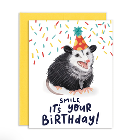 GREY STREET PAPER SMILE! BIRTHDAY OPPOSSUM CC