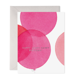 E. FRANCES PAPER PINK BALLOONS CARD