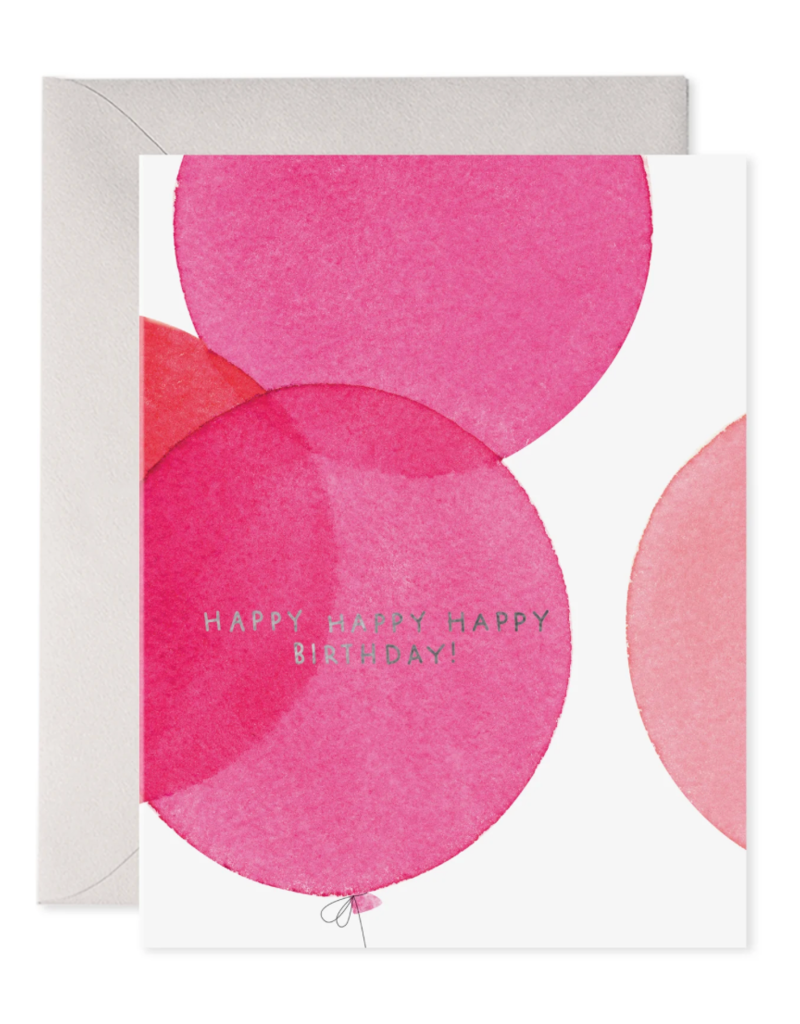 E. FRANCES PAPER PINK BALLOONS CARD