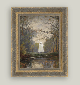 GHOST IN WOODS 8X10 PATNA GOLD FRAME
