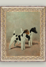 TWO FOX TERRIERS 8X10 FANCY GOLD FRAME