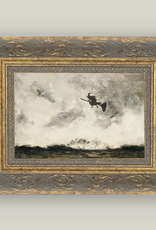WITCH FLYING THROUGH THE NIGHT