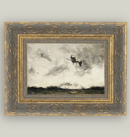 WITCH FLYING THROUGH THE NIGHT