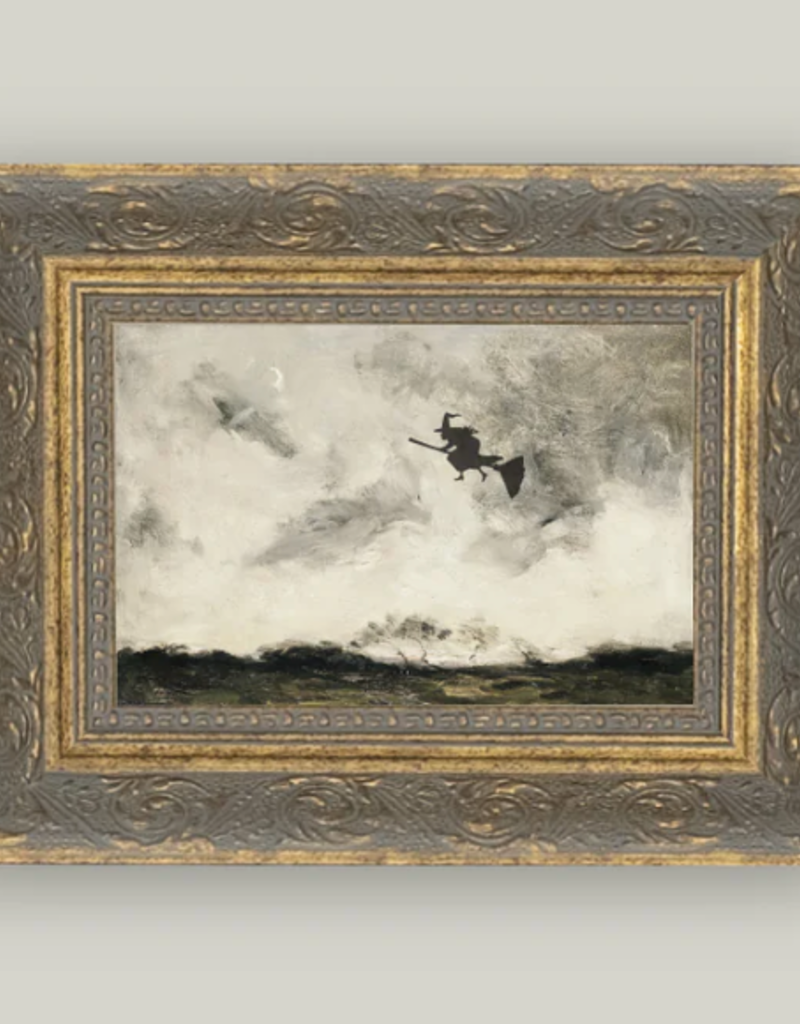 WITCH FLYING THROUGH THE NIGHT