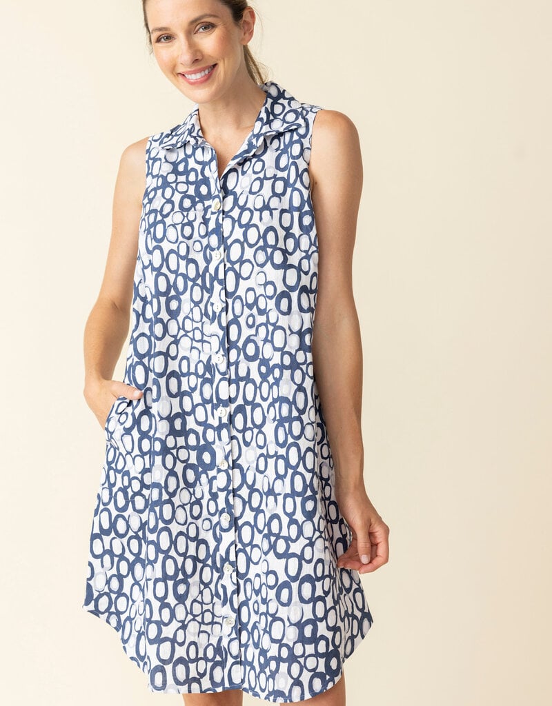 WHITE SLEEVELESS DRESS