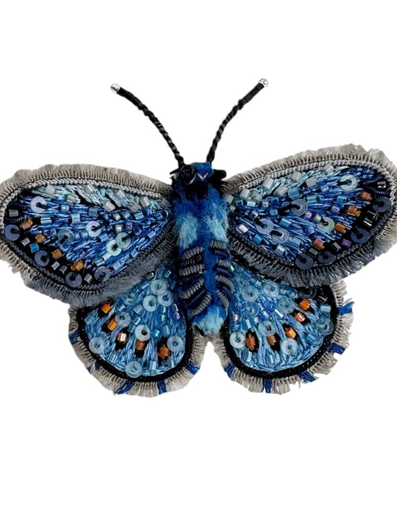 TROVELORE ADONIS BLUE BUTTERFLY BROOCH