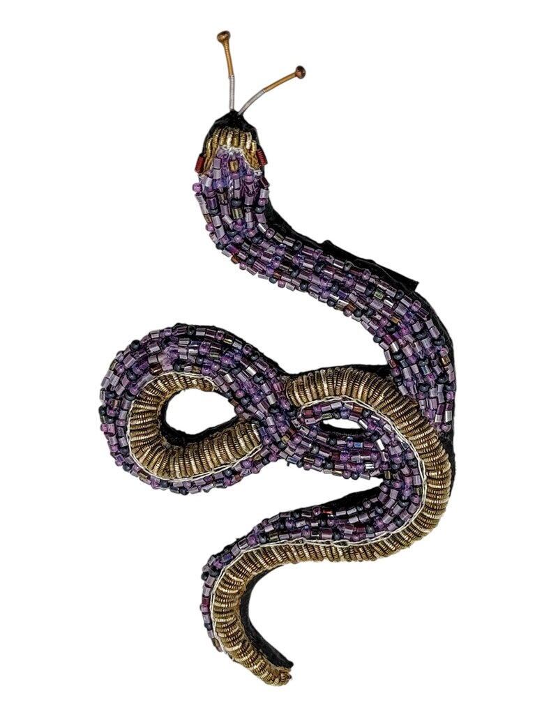 TROVELORE AMETHYST SNAKE BROOCH