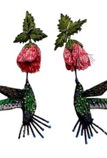 TROVELORE CUBAN EMERALD HUMMINGBIRD EARRINGS
