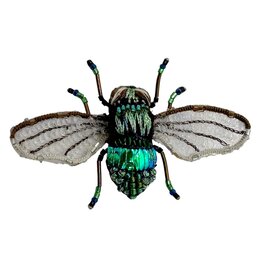 TROVELORE FIELD BEE GREENISH BROOCH