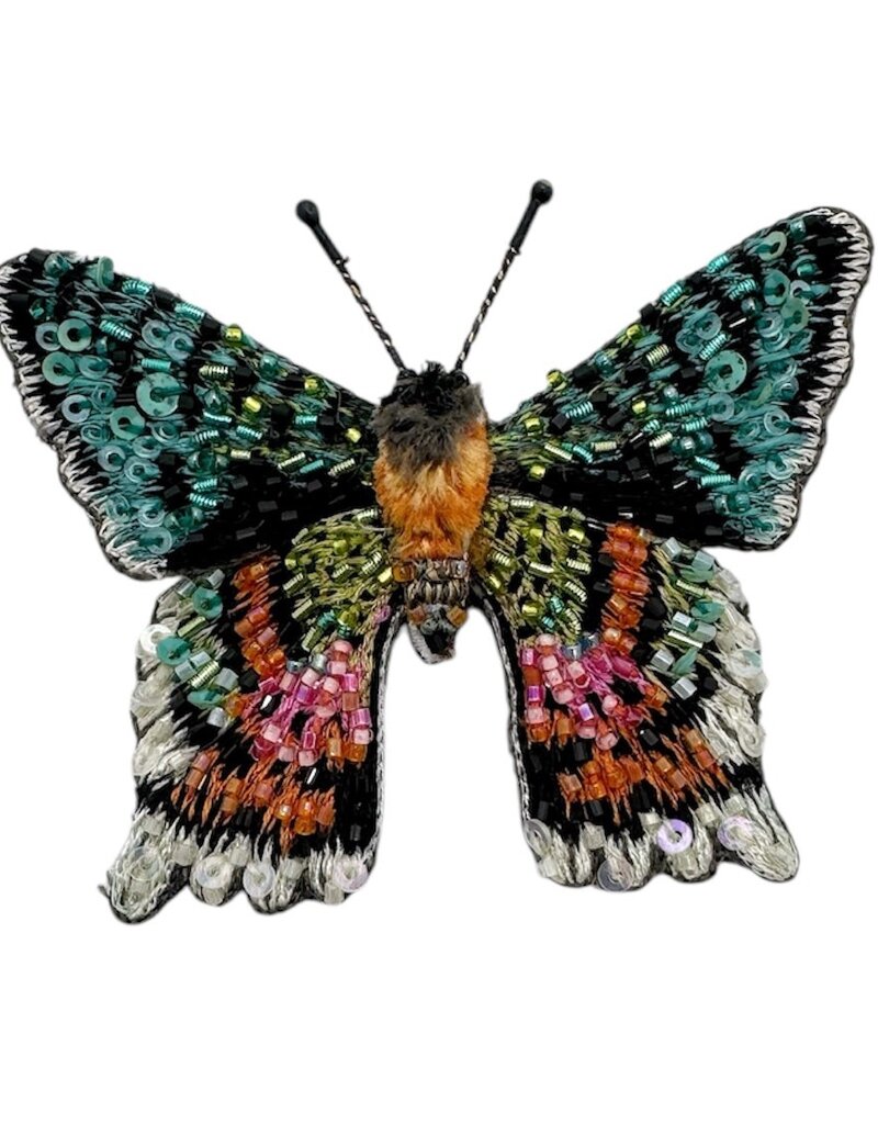 TROVELORE MADAGASCAR SUNSET MOTH BROOCH