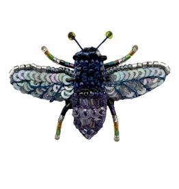 TROVELORE VIOLET CARPENTER BEE BROOCH