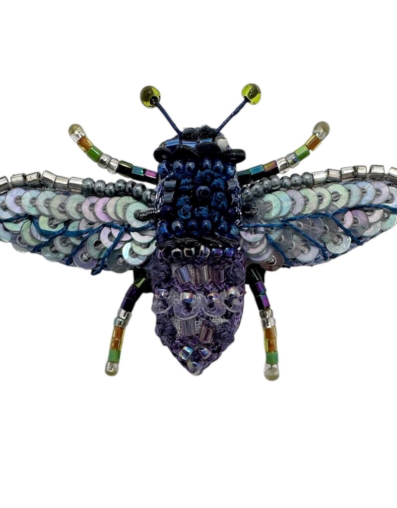 TROVELORE VIOLET CARPENTER BEE BROOCH