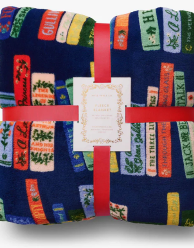 BOOKSHELF FLEECE BLANKET