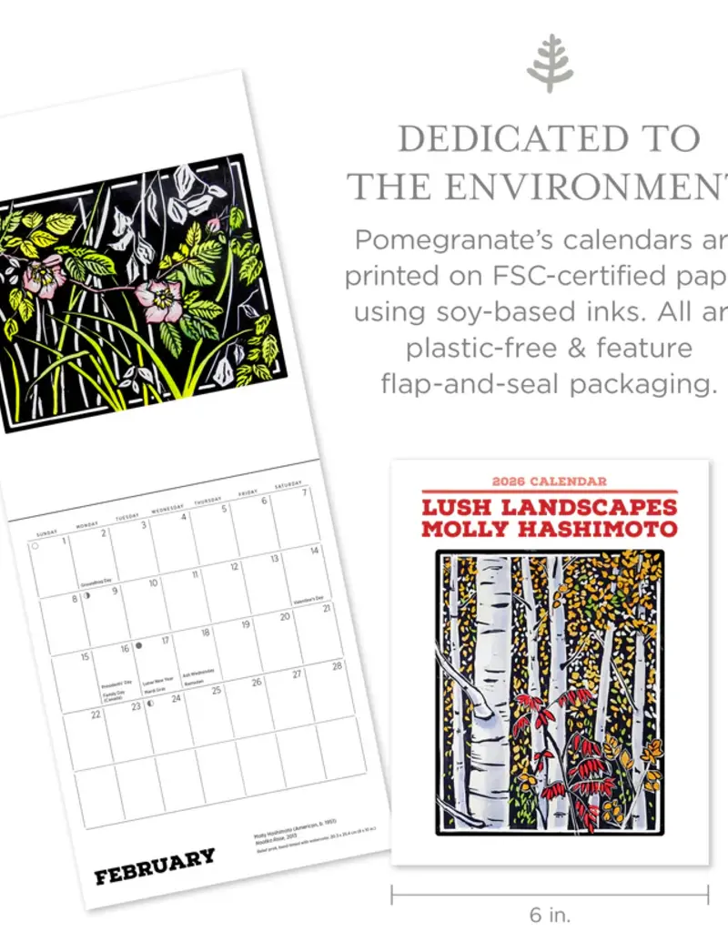MOLLY HASHIMOTO BIRDS 2026 WALL CALENDAR