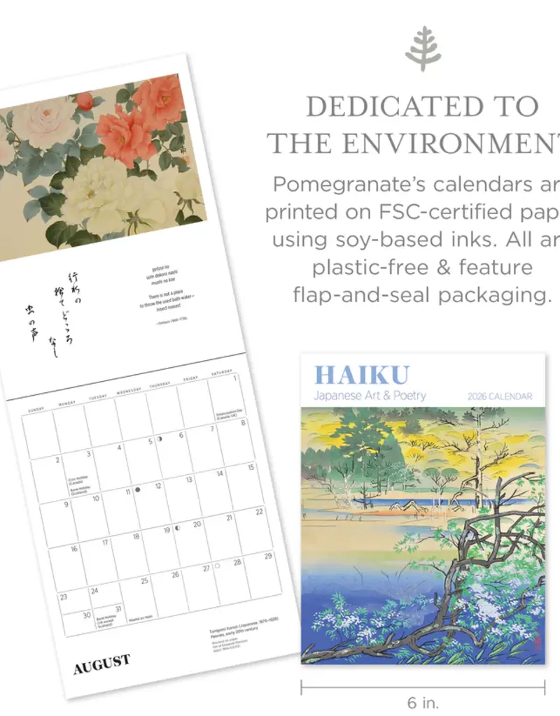 HAIKU JAPANESE ART & POETRY 2026 MINI WALL CALENDAR