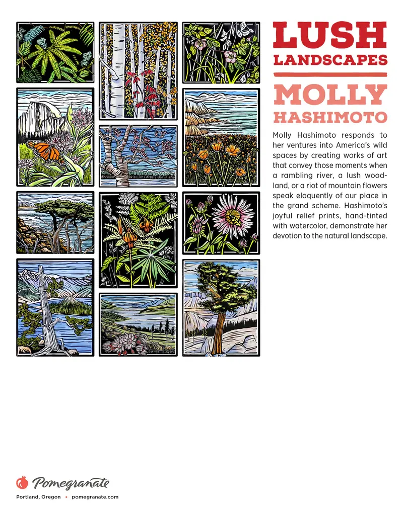 MOLLY HASHIMOTO LUSH LANDSCAPES 2026 MINI WALL CALENDAR