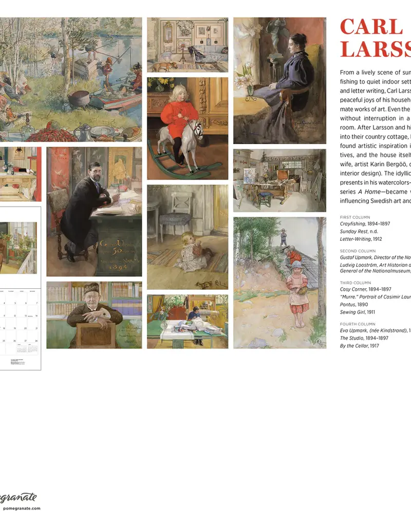 CARL LARSSON 2026 WALL CALENDAR