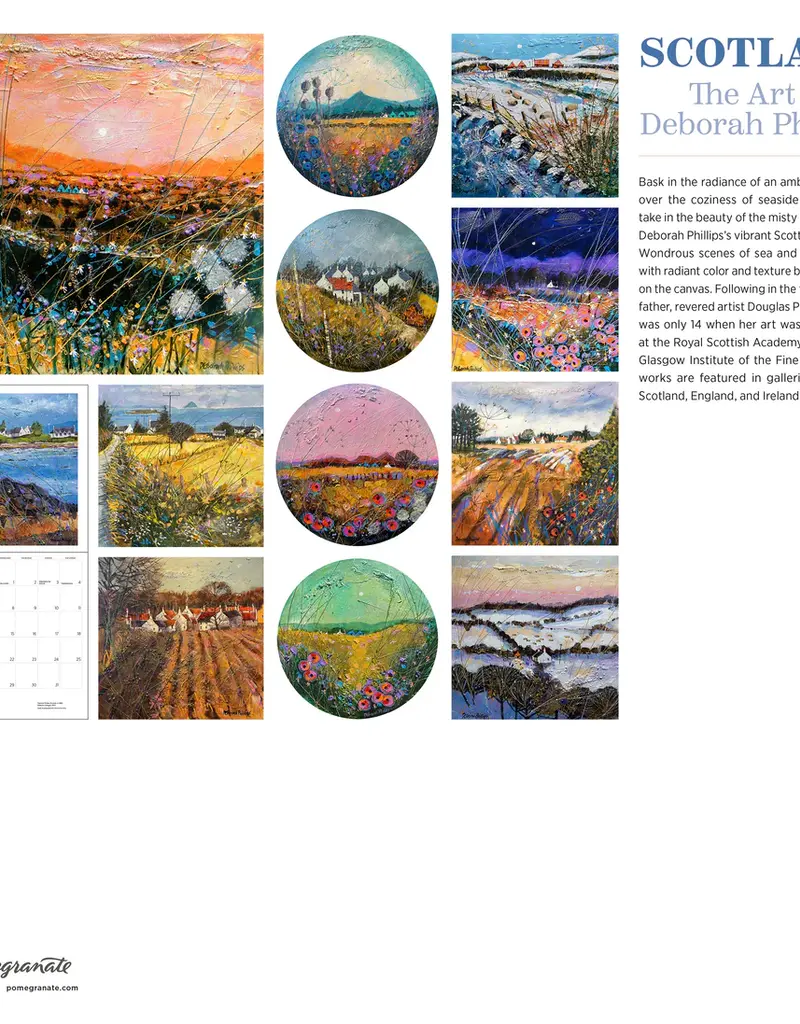 SCOTLAND ART OF DEBORAH PHILLIPS 2026 WALL CALENDAR